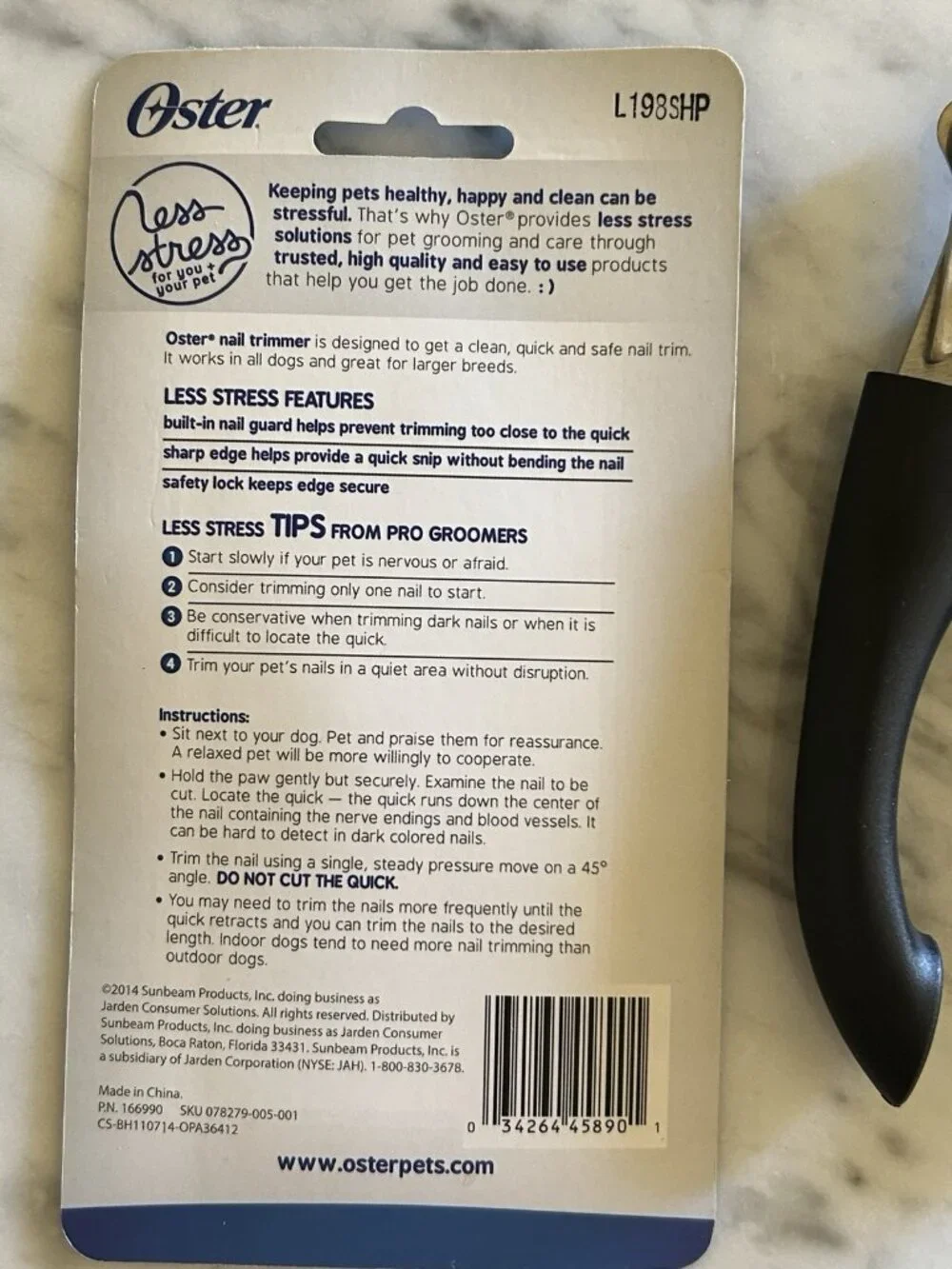 Oster Dog Nail Trimmers  Built In nail Guard With Directions